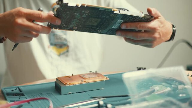 How to repair a graphics card at home with basic tools and steps in a workshop setting