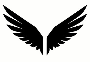 Fototapeta premium Abstract Symmetrical Wing Icon Design Graphic Element