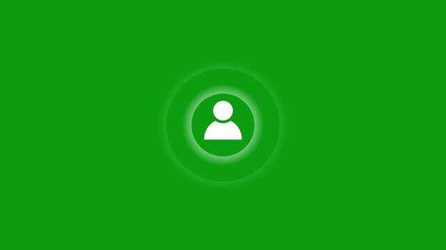 User ID interface with person icon and wave on green background. The concept of online communication and use interface. 4k video animation