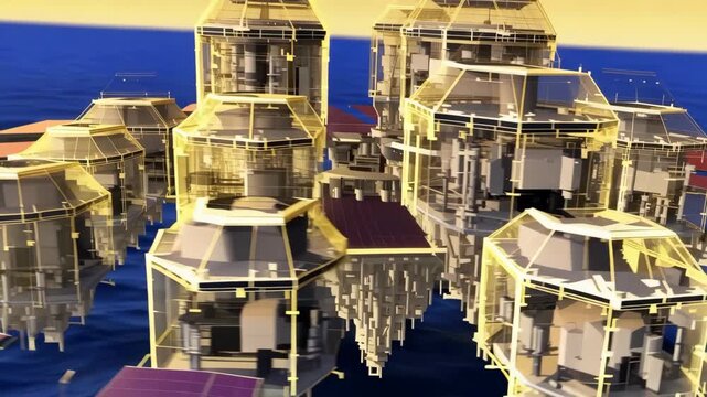 Innovative 3D Architectural Design of Solar Powered Floating City Concept