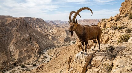 Obraz premium mountain goat on the rock