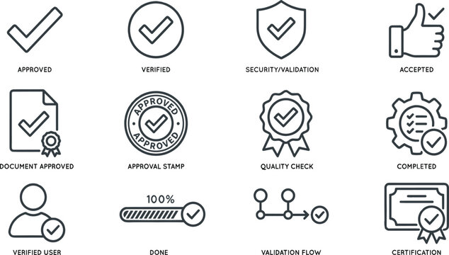 Dentistry and oral healthcare line icon set with dental implant and tooth vector