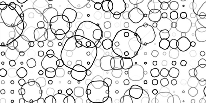 Abstract black and white geometric background with overlapping squircle shapes