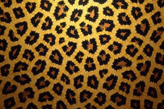 Elegant golden brown leopard skin seamless pattern High-resolution vector graphic , luxury, spots, vintage