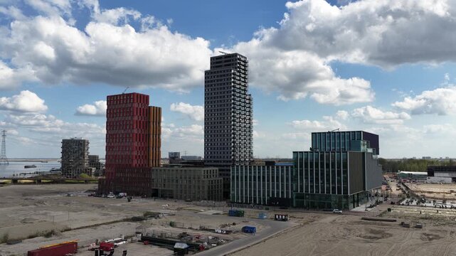 Aerial View of Sluisbuurt Amsterdam.