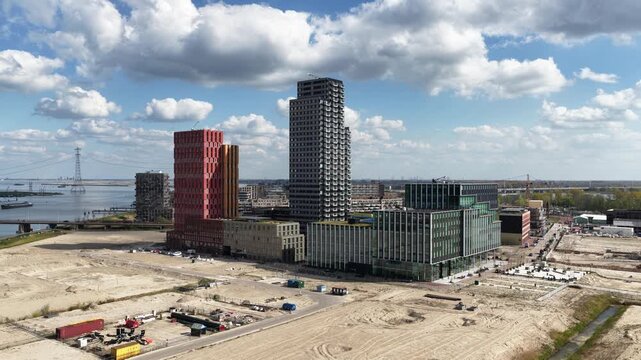 Aerial View of Sluisbuurt Amsterdam.