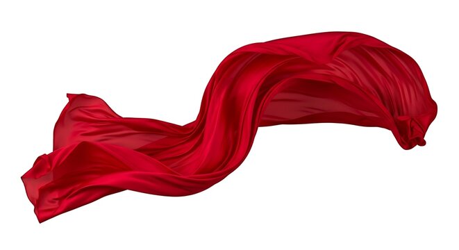 Dynamic red fluid flow simulation in motion