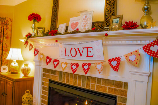 Festive Fireplace Decoration