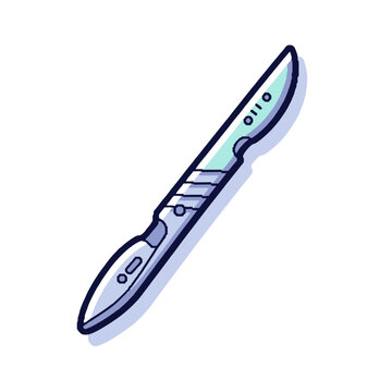 Minimalist illustration of a sleek folding pocket knife with modern design for utility and craftsmanship enthusiasts