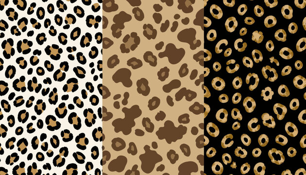 Seamless Pattern of Various Animal Prints and Textured Camouflage Designs