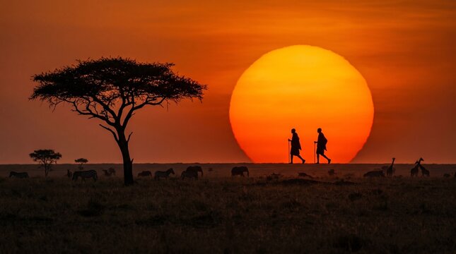 African Savannah Sunset