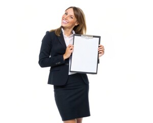 Fototapeta premium Businesswoman with Whiteboard