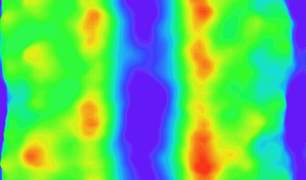 Abstract blue and green chart with analytic background cold for colorful data digital. Field gradient graph with graphic green heat for heatmap hot infrared. Landscape map abstract scale analytic.