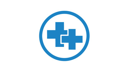 Obraz premium Medical Crosses Emblem Within a Circle Symbolizing Healthcare and Aid for Medical Applications