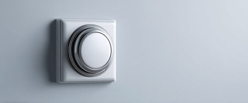 Modern white rotary light dimmer switch