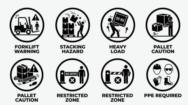 PPE Safety Icons Set &ndash; Personal Protective Equipment Symbols, Industrial Safety Vector Pack