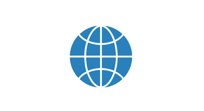 Global icon representing the world, ideal for worldwide concepts and international themes