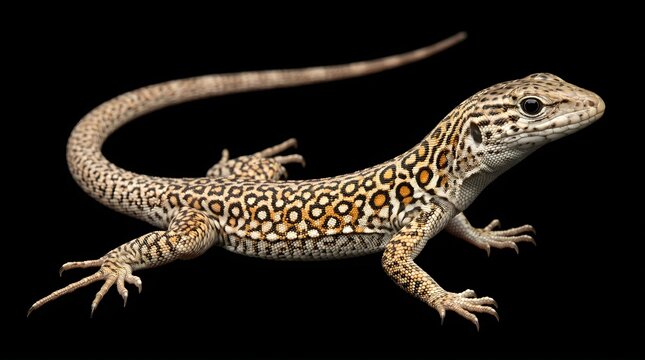Rare Leiolepis ngovantrii Lizard Vietnam Wildlife.