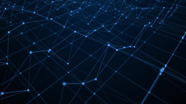 Abstract Plexus Digital Geometrical Background 4k animation of an abstract technology background with moving lines and dots for network digital data concept and communication seamless.