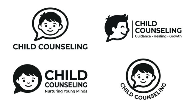 Child Counseling Therapy Session Logo.