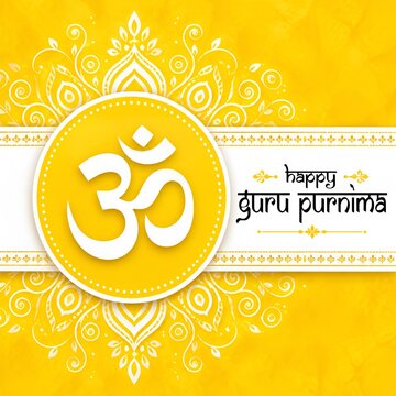 Illustration of background for Hindu festival Guru Purnima