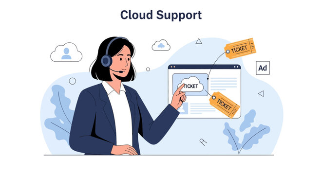 Cloud Support Specialist with Tickets and Online Interface