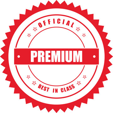 Premium rubber stamp seal with official best class label design