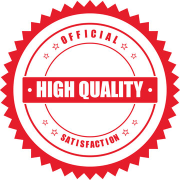 Rubber stamp of high quality official seal for satisfaction and approval