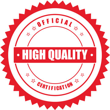 Rubber stamp seal shows official high quality certification