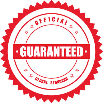 The Official Guaranteed Global Standard seal features a red rubber stamp