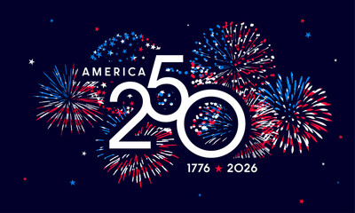 America 250 years anniversary, USA Independence, fireworks © Auguste Lange