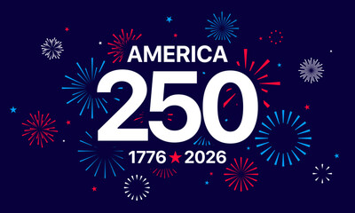 Naklejka na ściany i meble America 250th anniversary, USA 250 years background