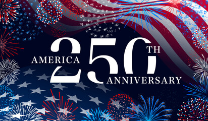 USA 250th anniversary, fireworks background, America 250 © Auguste Lange