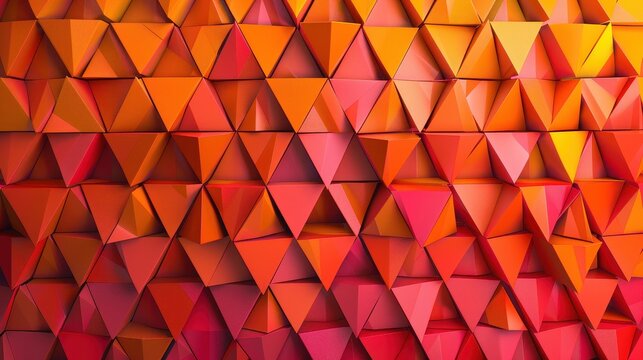 Abstract Rendered Geometric Interlocking Triangle Wall Pattern Background