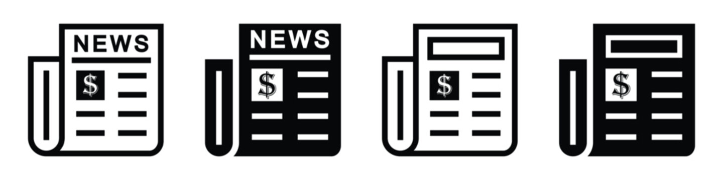 Business newspaper icon vector illustration