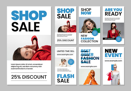 Fashion Sale Social Media Story Template Set
