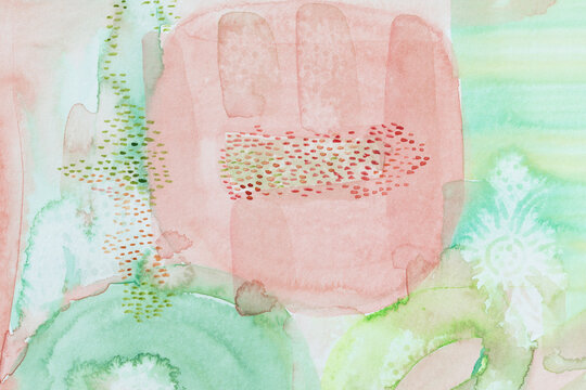 Beautiful textures and pastel patterns painted on paper