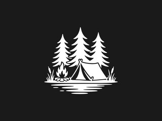 Obraz premium Camping By The Lake