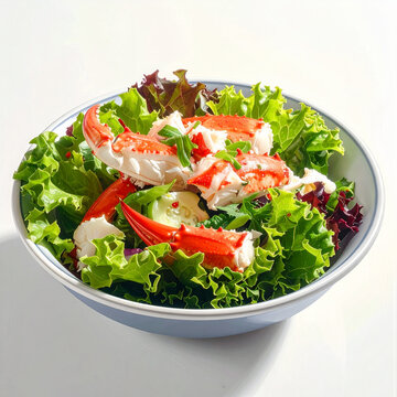 Fresh king crab salad bowl