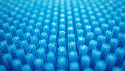 Fototapeta premium This is a close up of a bunch of blue toothbrushes