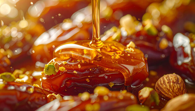Sweet dates topped with honey