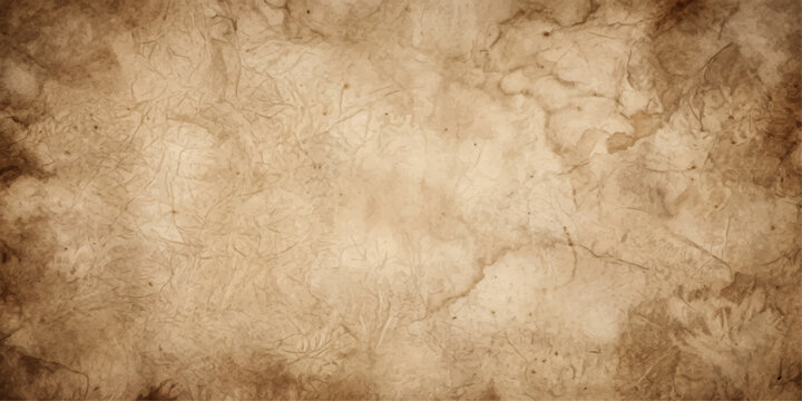 An aged, textured parchment paper with a vintage aesthetic, exhibiting stains and creases, suggestive of historical documents or ancient maps, creating a rustic and timeworn feel.