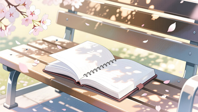 Illustration of youth campus diary memories for graduation season
