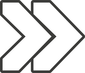 Fototapeta premium Double Chevron Arrow Icon