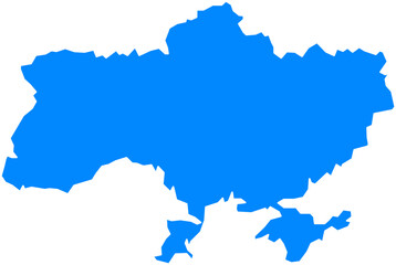 Fototapeta premium Ukraine Map Silhouette
