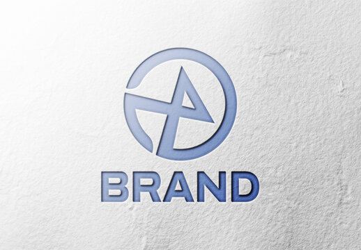 Realistic Debossed Logo Mockup for Corporate Branding
