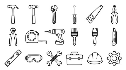 Fototapeta premium Various tools and equipment for construction and repair work