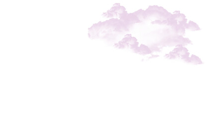 Fototapeta premium Pink Fantasy Cloud Isolated on Transparent Background