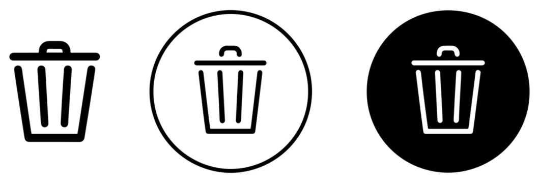 trash bin icon collection
