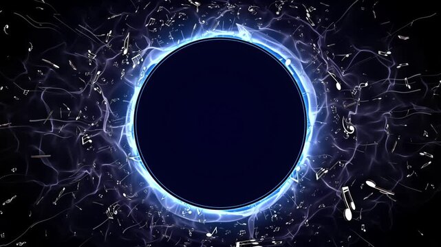 Falling Musical Notes Animation Background, Loop
